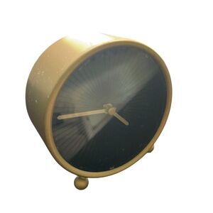 IKEA Snofsa Gold Sunburst Analog Desk Clock Silent Quartz Movement